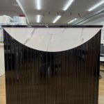 Mostrador negro con blanco  2030. 120*50*105cm.  MST042BN