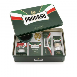 PRORASO ESTUCHE METALICO AFEITADO  COMPLETO MENTA REFRESCANTE